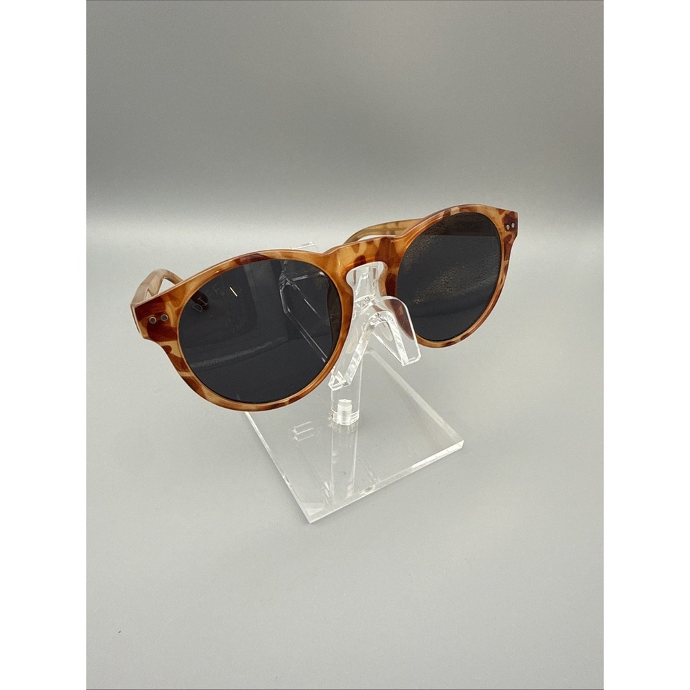 DIFF Sunglasses "CODY " Authentic Orange Tortoise Round Polarized Gray Lenses